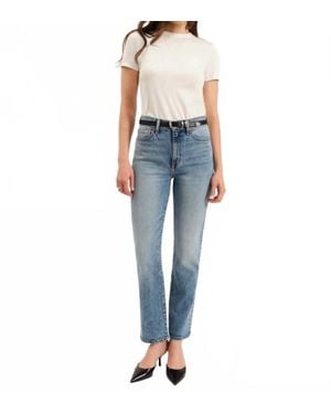 DAZE Smarty Pants High Rise Slim Straight Jeans - Blue