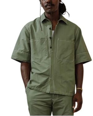 BTFL-life Cropped Box Shirt - Green