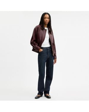 COACH Leather Pilot Jacket - Black