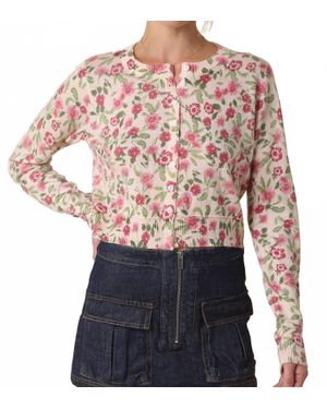 Olivaceous Emilee Floral Cardigan - Red