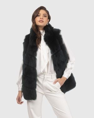 Gorski Reversible Merinillo Shearling Lamb Vest - Green