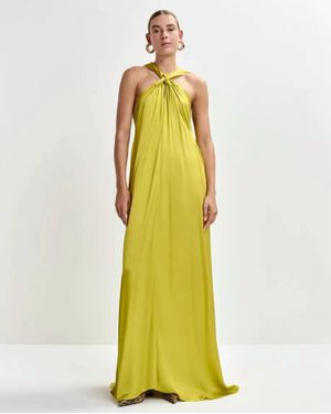 Essentiel Antwerp Jaycee Halterneck Maxi Dress - Yellow