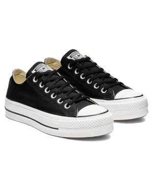Converse Chuck Taylor All Star Lift Womanblack Canvas Platform Shoes Zogg2856