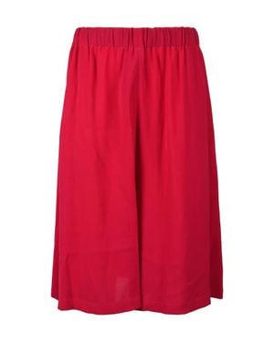 Semicouture Elastic Triacetate-Blend Shorts - Red