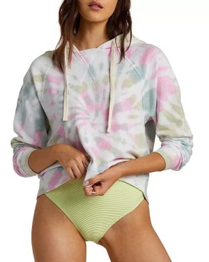 Billabong Surfline Hoodie Tie Dyed Cotton Pullover Gbo93 - Gray