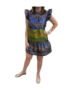 Thml Flutter Sleeve Dress - Blue