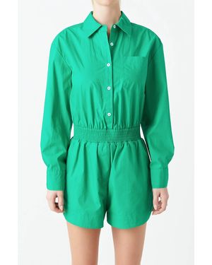 English Factory Lucky Day Romper - Green