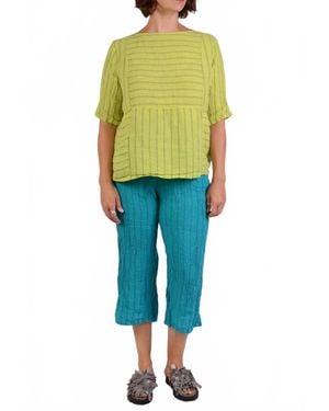 cut-loose Seamed Boxy Top - Blue