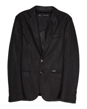 DSquared² Semi-Sheer Mesh Tailored Blazer - Black