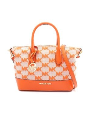 Michael Kors Hyde Signature Small Satchel Crossbody Bag - Orange