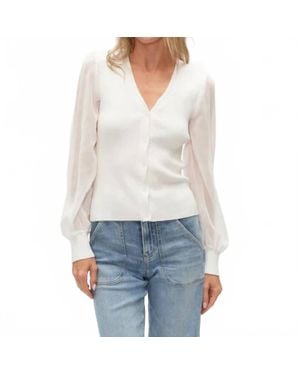 Six Fifty Celeste Mixed Media Top - White