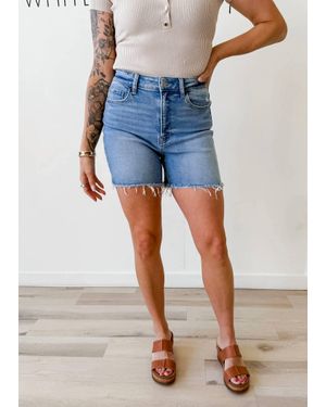 VERVET BY FLYING MONKEY Montey Boyfriend Shorts - Blue
