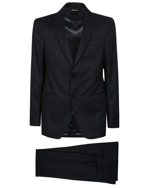 ZEGNA Lux Tailoring Wool Suit - Black