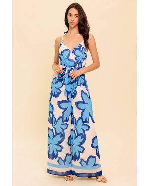 TRUEDAMES A Novel Approach Woven Jumpsuit - Blue