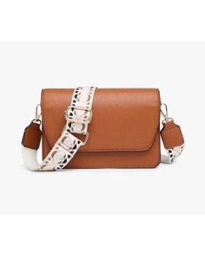 Jen & Co. Noah Vegan Guitar Strap Crossbody Bag - Brown