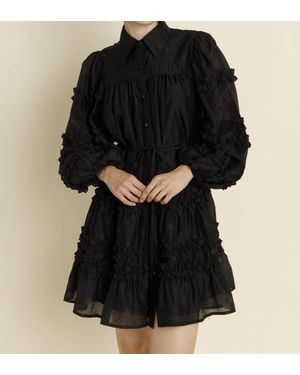 AUREUM Molly Long Sleeve Mini Dress - Black