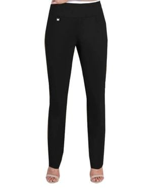 Slimsation By Multiples Pull On Ease-y Fit Pant In Black