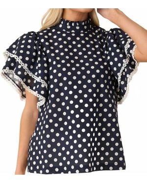 PROSPERINE® Blair Ruffle Top - Blue