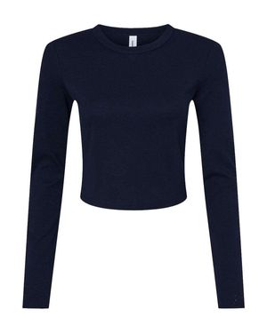 Bella Canvas Micro Rib Long Sleeve Baby Tee - Blue