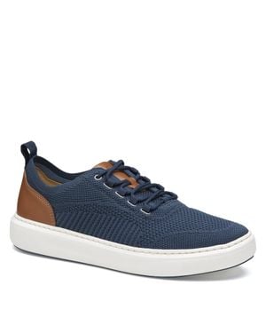 Johnston & Murphy Anders Knit U-Throat Sneaker Dress Casual Shoe - Blue