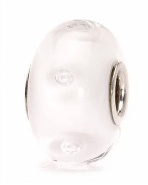 Trollbeads Bubbles Glass Bead Charm - White