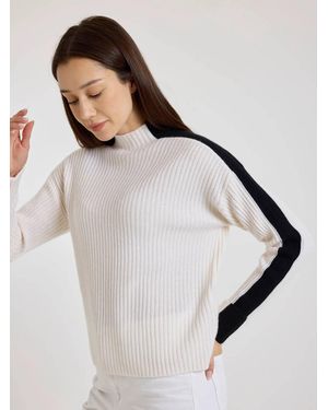 Brodie Cashmere Chamonix Mock Neck Sweater - Multicolor