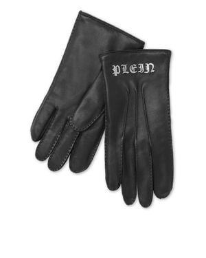 Philipp Plein Nappa Mid-Gloves Gothic Plein - Gray
