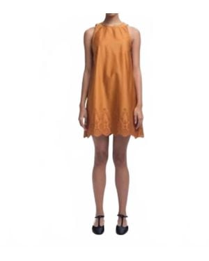 Kika Vargas Fran Mini Dress - Brown