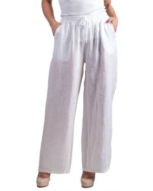 Gigi Moda Delfina Linen Pants - White
