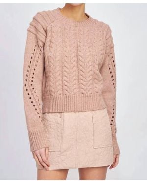 En Saison Charlotte Top In Peach Pink - Natural
