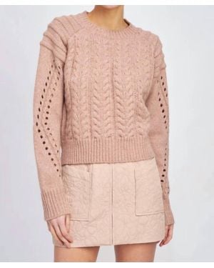 En Saison Charlotte Top In Peach Pink - Natural