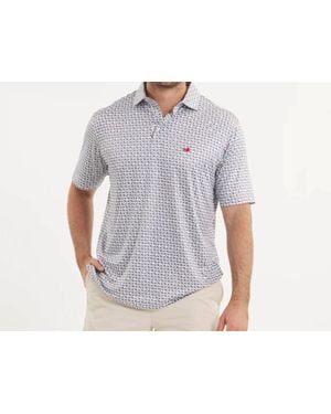 Southern Marsh Nantucket Relaxed Short Sleeve American West Polo - Gray