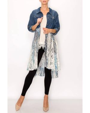 Origami Jewellery Lace Layer Jacket - Blue