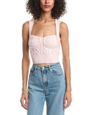 GUIZIO Gemma Knit Wool-Blend Top - Blue