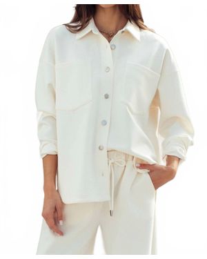 Urban Daizy Cotton Shirt Jacket - Gray