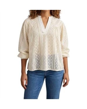 Bishop + Young Stevie Eyelet Pullover Blouse - White