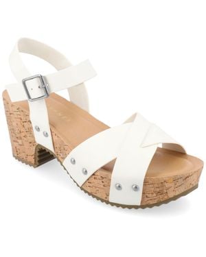 Journee Collection Apos;S Valentina Dress Sandals - White
