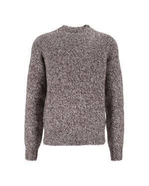 Ballantyne Marled Knit Crewneck Sweater - Gray