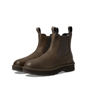 Sorel Hi-Line Boots Leather Waterproof Ankle Chelsea Fd1452 - Black