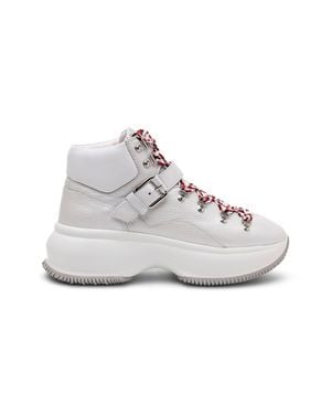 Hogan Buckled High-Top Sneakers - Gray