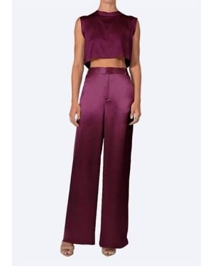NonChalant Label Esme Wide Leg Pant - Red