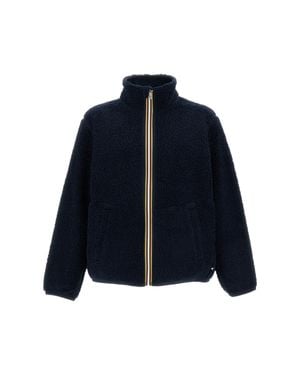 K-Way Pascal Sherpa Polar Reversible Fleece Jacket - Blue