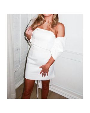 Keepsake Vivienne Off-Shoulder Mini Dress - White