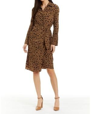 Drew Savvy Printed Dress - Brown