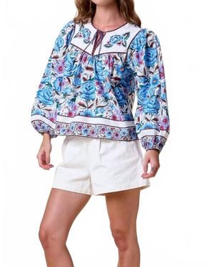 Cleobella Laura Long Sleeve Blouse - Blue