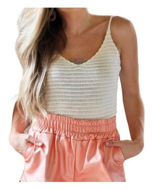 Be Cool Lainee Ribbed Tank - White