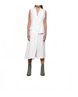 Simply Mila Uneven Vest - White