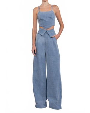 NonChalant Label Bea Crop Top - Blue