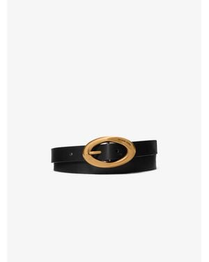 Michael Kors Leather Belt - White