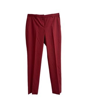 Theory Straight-Leg Pants - Red